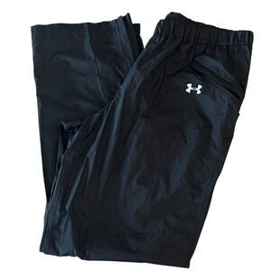Under Armour Storm Pants Mens L Black Stormproof Waterproof Rain Golf